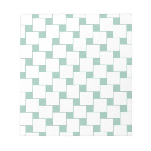 Fun Woven Squares Minze Green Notizblock