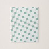 Fun Woven Squares Minze Green Puzzle (Vertikal)