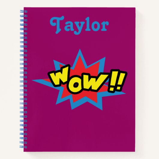 Fun Wow Comic Book Script Notizblock (Vorderseite)