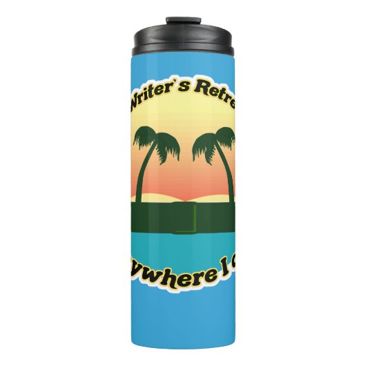 Fun Writers Retreat Epic Author Lifestyle Logo Thermosbecher (Vorderseite)