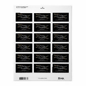 Fun Xmas Lights Frohe Weihnachtsadresse Label Adressaufkleber (Vorne)