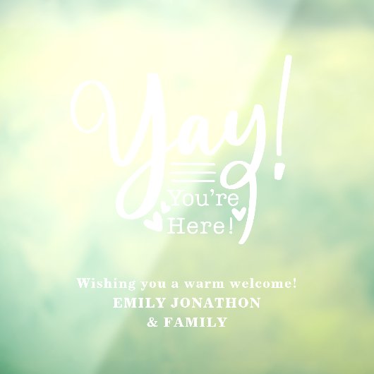 Fun Yay Sie sind hier Willkommen Besucher Name Fensteraufkleber (Blatt 3)