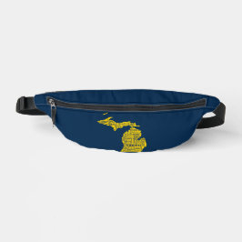 Fun Yellow and Navy Blue Staat in Michigan Cities Bauchtasche