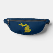 Fun Yellow and Navy Blue Staat in Michigan Cities Bauchtasche (Ablage )