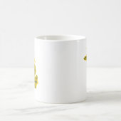 Fun Yellow and Navy Blue Staat in Michigan Cities Kaffeetasse (Mittel)