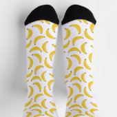 Fun Yellow Banana Illustration Pattern Socks Socken (Oben)