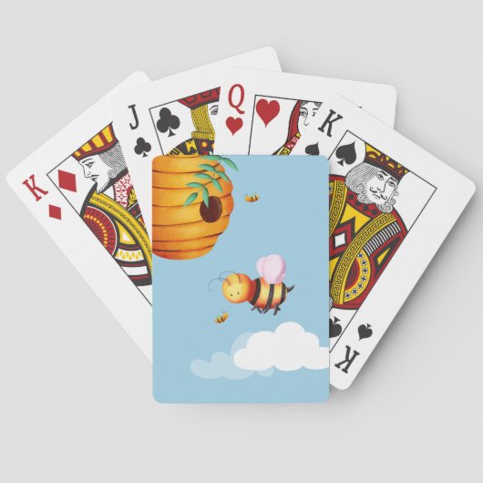 Fun Yellow Bee Spielkarten (Rückseite)