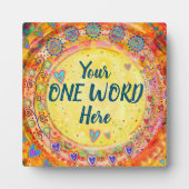 Fun Yellow Boho Custom Inspirivity Fotoplatte (Vorderseite)