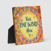 Fun Yellow Boho Custom Inspirivity Fotoplatte (Vorderseite)