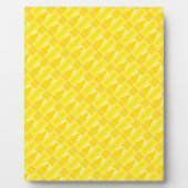 Fun Yellow Crayon Pattern Fotoplatte (Vorderseite)