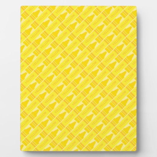 Fun Yellow Crayon Pattern Fotoplatte (Vorderseite)
