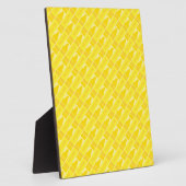 Fun Yellow Crayon Pattern Fotoplatte (Seite)
