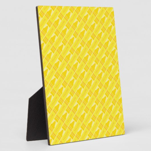 Fun Yellow Crayon Pattern Fotoplatte (Seite)
