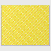 Fun Yellow Crayon Pattern Geschenkpapier (Flach)