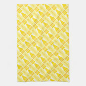 Fun Yellow Crayon Pattern Geschirrtuch (Vertikal)