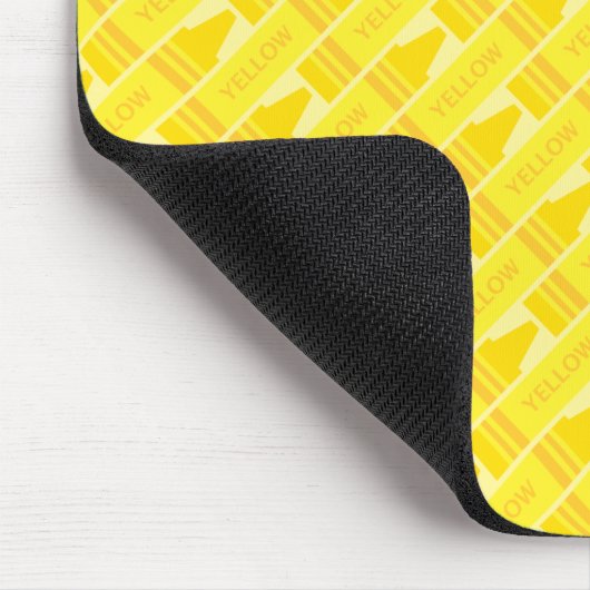 Fun Yellow Crayon Pattern Mousepad (Ecke)