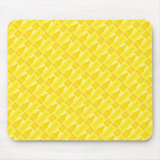 Fun Yellow Crayon Pattern Mousepad (Vorne)