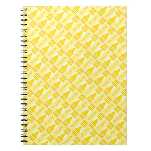 Fun Yellow Crayon Pattern Notizblock (Vorderseite)