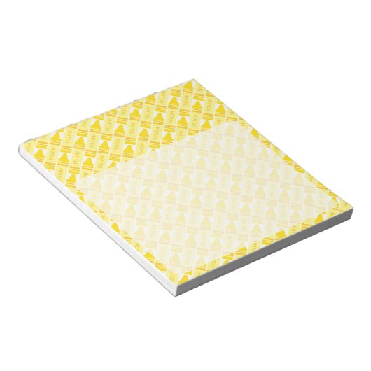 Fun Yellow Crayon Pattern Notizblock (angewinkelt)