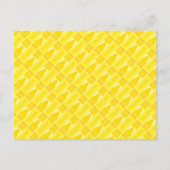 Fun Yellow Crayon Pattern Postkarte (Vorderseite)
