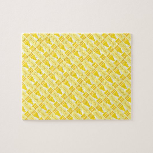 Fun Yellow Crayon Pattern Puzzle (Horizontal)