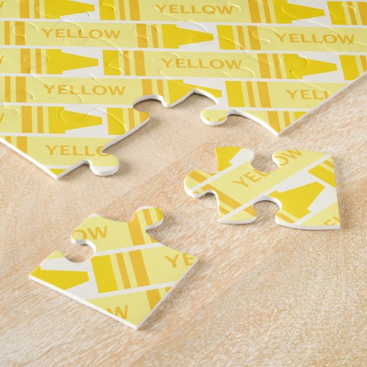 Fun Yellow Crayon Pattern Puzzle (Seite)