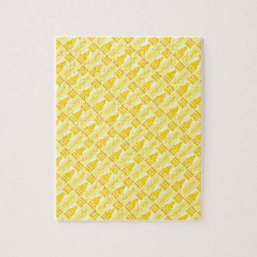 Fun Yellow Crayon Pattern Puzzle (Vertikal)
