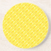 Fun Yellow Crayon Pattern Untersetzer (Vorne)