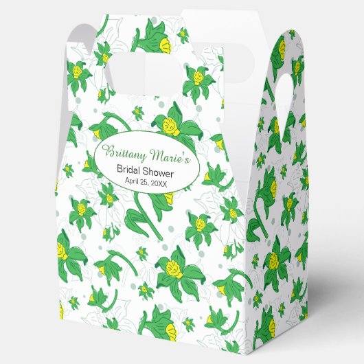 Fun Yellow Daffodil Personalisiert Illustration Geschenkschachtel (Geöffnet)