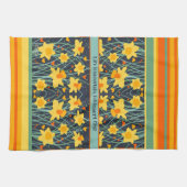 Fun Yellow Daffodils Individuelle Name oder Quote  Geschirrtuch (Horizontal)