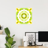 Fun Yellow Green Rise und Shine Star Motivierend Poster (Heimbüro)