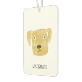 Fun Yellow Labrador Retriever Dog Personalisiert Autolufterfrischer (Links)