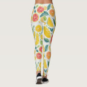 Fun Yellow Orange Citrus Fruchtfarbe Leggings (Rückseite)
