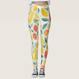 Fun Yellow Orange Citrus Fruchtfarbe Leggings