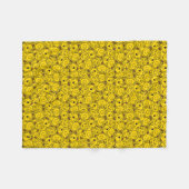 Fun Yellow Smile Pattern | Monogramm Fleecedecke (Vorderseite (Horizontal))