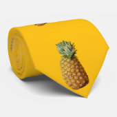 Fun Yellow Tropical Fruit Pineapple Krawatte (Gerollt)