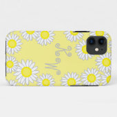 Fun Yellow White Gray Daisy Case-Mate iPhone Hülle (Rückseite (Horizontal))