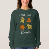 Fun Yoga Cat Collage Sweatshirt Geschenk für Katze (Vorderseite)