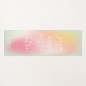 Fun Yoga jetzt Pizza später Pastel Gradient Ombre Yogamatte (Vorderseite (Horizontal))