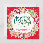 Fun Yummy Christmas Cookie Weihnachtskarte Feiertagskarte (Vorderseite)