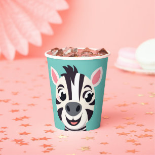 Fun Zebra Face Safari Zoo Wilder Dschungel Geburts Pappbecher