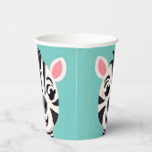 Fun Zebra Face Safari Zoo Wilder Dschungel Geburts Pappbecher (Rechts)