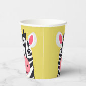 Fun Zebra Face Safari Zoo Wilder Dschungel Geburts Pappbecher (Rechts)