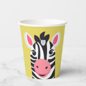 Fun Zebra Face Safari Zoo Wilder Dschungel Geburts Pappbecher (Vorderseite)