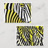 Fun Zebra Print Pattern Mitteilungskarte (Vorne/Hinten)