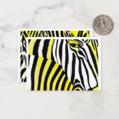 Fun Zebra Print Pattern Mitteilungskarte (Vorderseite/Rückseite Beispiel)