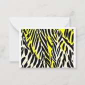 Fun Zebra Print Pattern Mitteilungskarte (Rückseite)