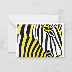 Fun Zebra Print Pattern Mitteilungskarte