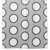 Fun zeitgenössisches Schwarz-weißes Muster auf Gra Duschvorhang (Vorderseite)