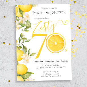 Fun Zesty Lemon 70. Geburtstagsparty Einladung